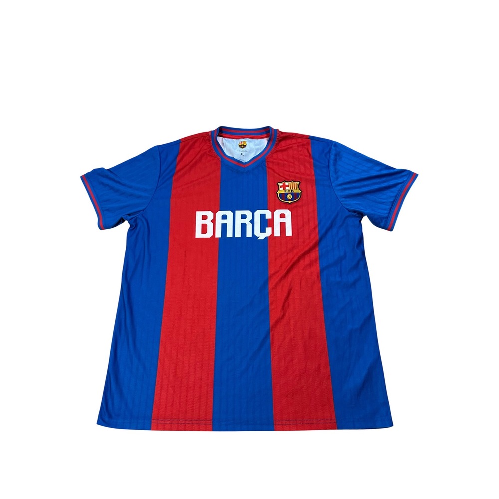 FC Barcelona Barca Soccer Jersey Mens XL Blue Red Striped Official Licensed Fan